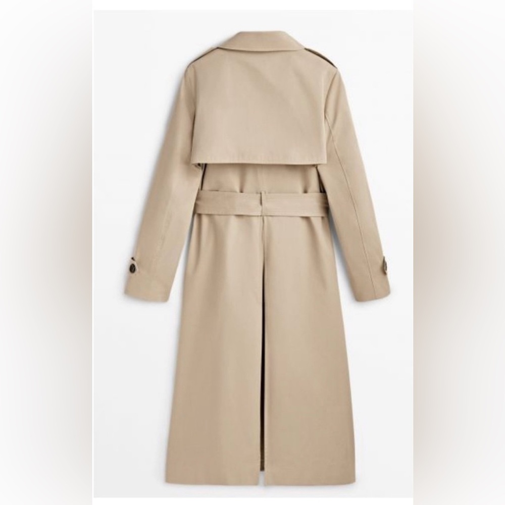 Massimo Dutti Trench coat in khaki. Size XS - Picture 7 of 12